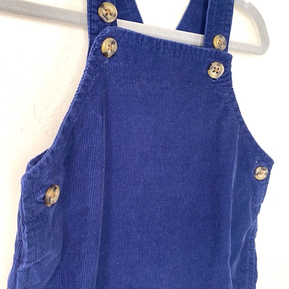 Carter's 6-9m Navy Corduroy Kids Overalls Girls or Boys Neutral Nautical Snap - Picture 2 of 5